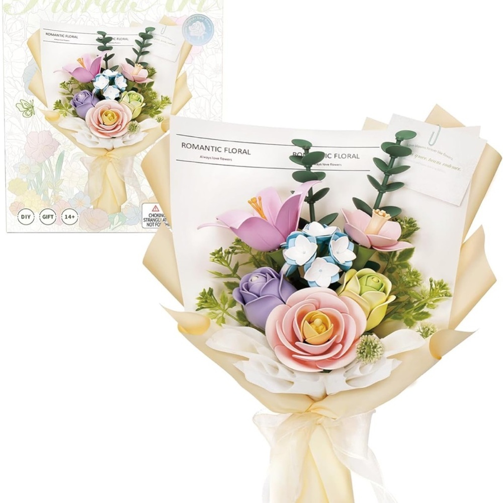 ROKR 3D Puzzles for Adults,Bouquet Flower Building Set 001